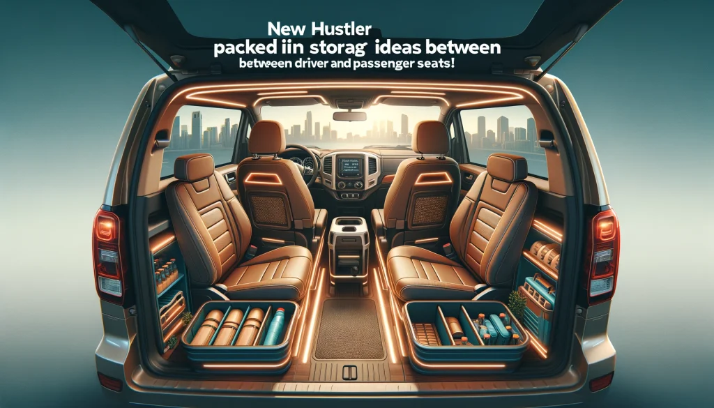 新型ハスラーは運転席と助手席の間など収納アイデア満載!