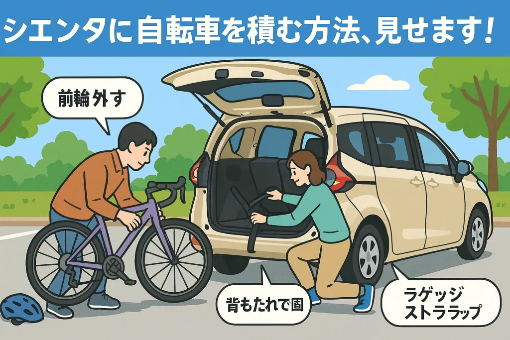 シエンタへ自転車を積む具体的な方法